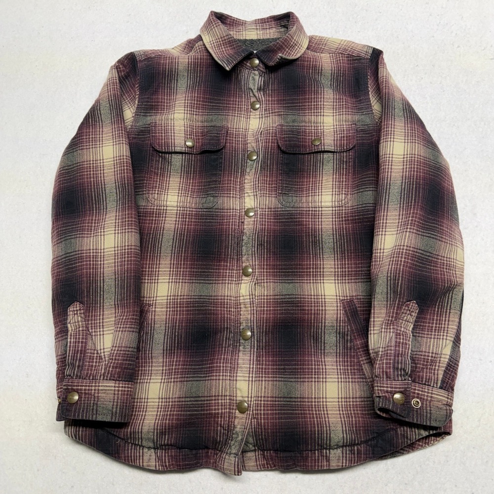 Carhartt Plaid Fleece Lined Flannel Shirt Shacket Jacket Womens M 8/10‎ 103227